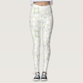 Leggings Suave Floral Geométrico Neutral