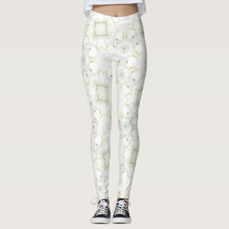 Leggings Suave Floral Geométrico Neutral
