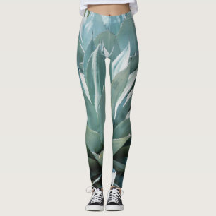 Leggings Suculento desierto botánico de Agave Plant Blue Ca