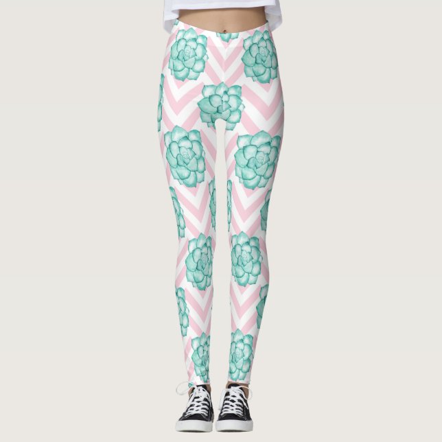 Leggings Suculento rosa (Anverso)