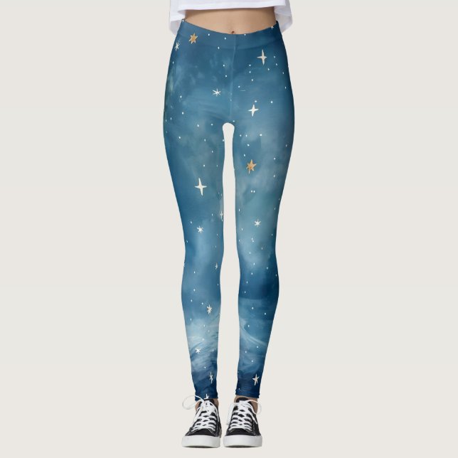 Leggings Sueño azul celestial etéreo (Anverso)