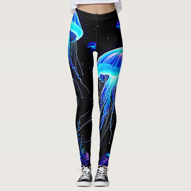 Leggings Sueño bioluminiscente de medusas (Anverso)