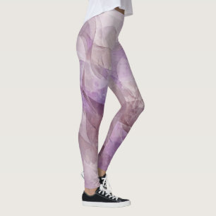 Leggings Sueño de Lavanda Remolino Lila Malva Lavanda