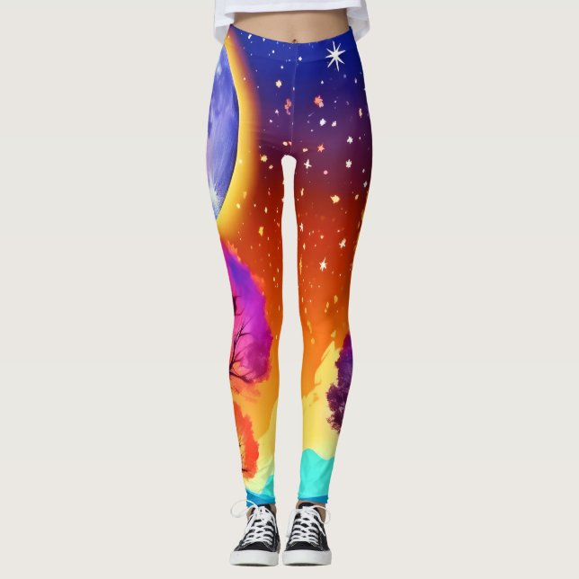 Leggings Sueño de otoño iluminado por la luna (Anverso)