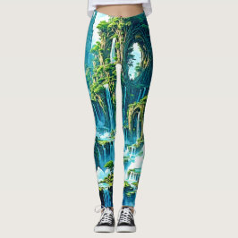 Leggings Sueño del reino de los árboles de cascada