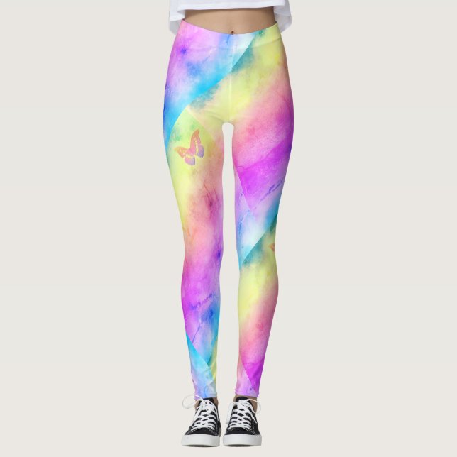 Leggings [Sueños de acuarela] Colores dulces de pastel Mari (Anverso)