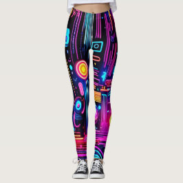 Leggings Sueños de Circuitos de Neón