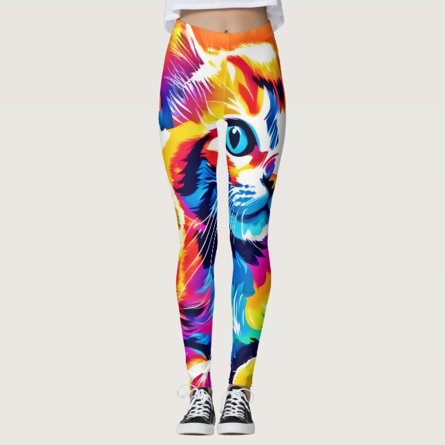 Leggings Sueños de gatitos arcoiris (Anverso)