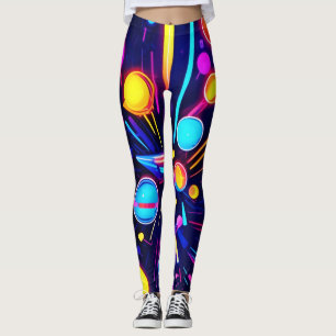 Leggings Sueños de Neón - Formas y Colores Psicodélicos