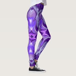 Leggings Sueños del arcoiris de flores moradas