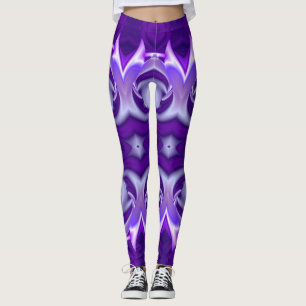 Leggings Sueños del arcoiris de flores moradas