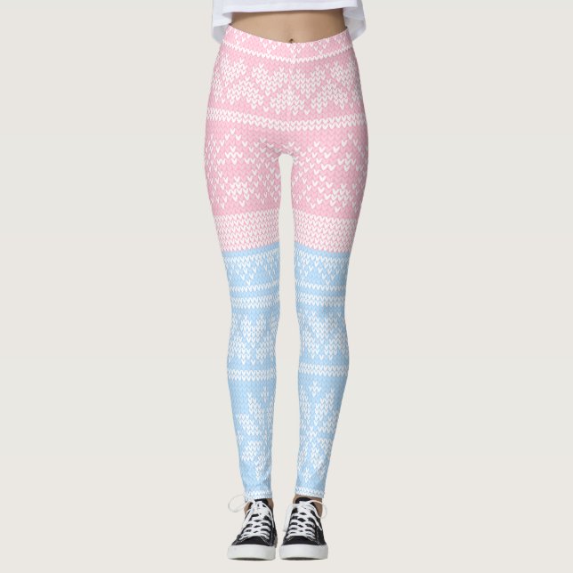 Leggings Suéter de Navidad tejido de invierno regalo de vac (Anverso)