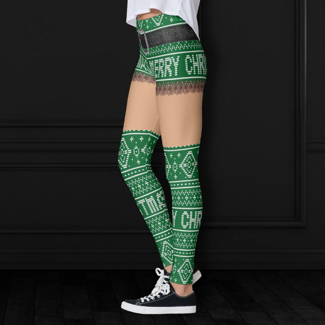 Leggings Suéter feo Kelly Green Short Skirt | Piel media (Subido por el creador)