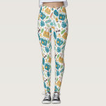 Leggings Summer Beach Essentials Pattern (1)<br><div class="desc">Vibrant seamless summer pattern leggings featuring straw hats,  sunglasses,  tote bags,  sunscreen,  flip flops,  tropical leaves,  and flowers on a clean white background. Ideal for beach lovers,  vacation fans,  tropical style enthusiasts,  and anyone who loves sunny summer aesthetics.</div>