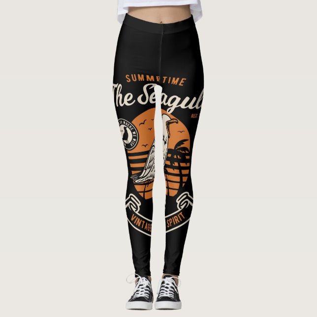 Leggings summer time the seagull  vintage sailing spirit (Anverso)