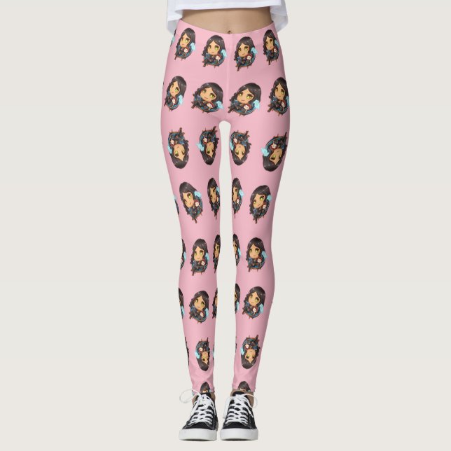 Leggings Sunaya que lee las polainas de Chibi (Anverso)