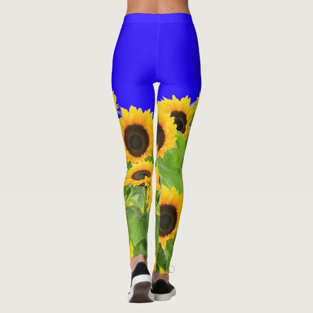 Leggings Sunflower - Libertad Ucrania Paz Bandera ucraniana (Reverso)