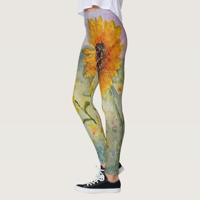 Leggings Sunflower Watercolor (Izquierda)