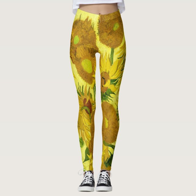 Leggings Sunflowers Vincent van Gogh (Anverso)