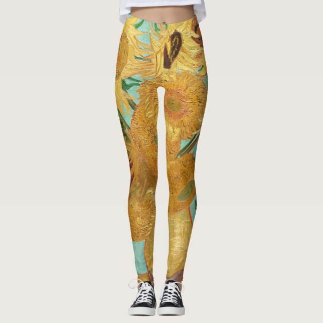 Leggings Sunflowers Vincent van Gogh (Anverso)