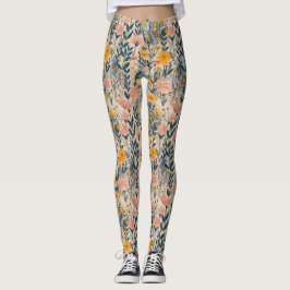 Leggings Sunlit Meadow Rustic Floral