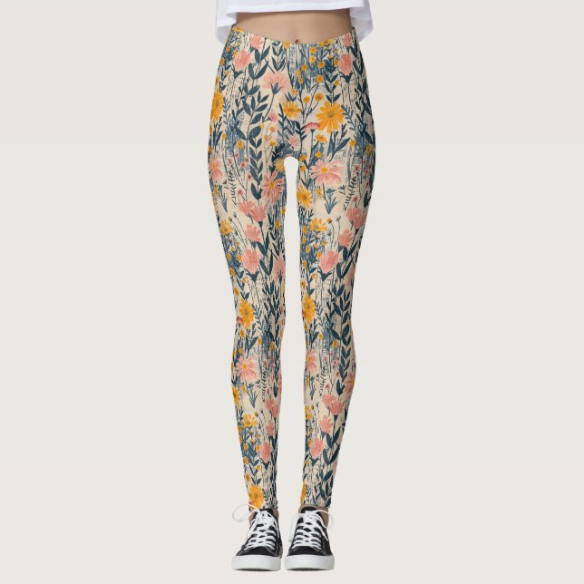 Leggings Sunlit Meadow Rustic Floral (Anverso)