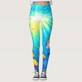 Leggings Sunlit Reef Life Glow Art