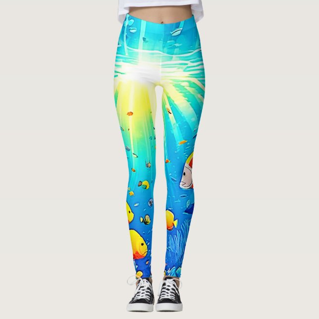 Leggings Sunlit Reef Life Glow Art (Anverso)