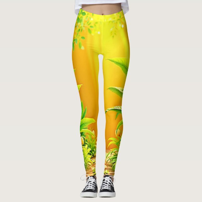 Leggings Sunny Nature Path Art (Anverso)