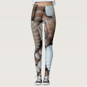 Leggings Sunny Tropical Exotic Shelling Photography Summer