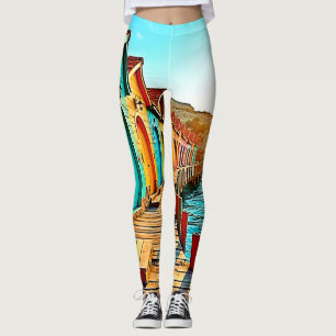 Leggings Sunset Bliss: Hues costeros