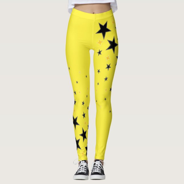 Leggings súper estrella amarilla (Anverso)