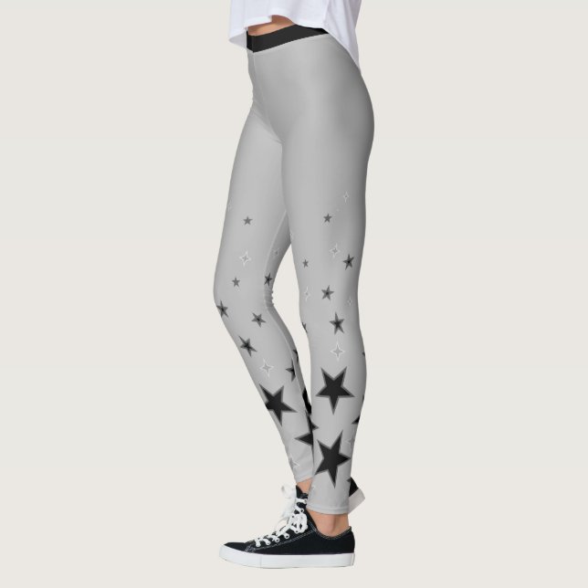 Leggings súper estrella de plata (Izquierda)