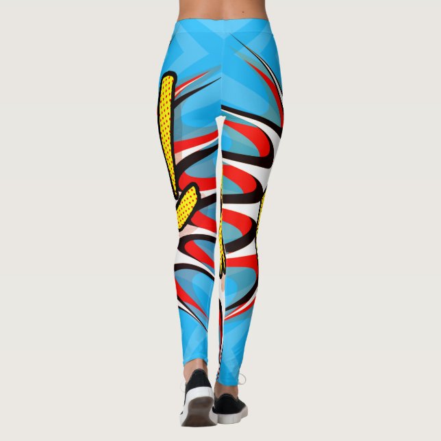 Leggings ¡Super Hero Classic Bam! Burbuja de acción (Reverso)