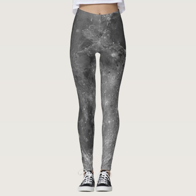 Leggings Superficie lunar de luna llena (Anverso)
