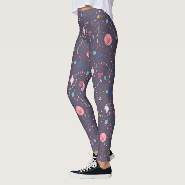 Leggings Supergirl Volando hacia arriba Ilustracion (Izquierda)