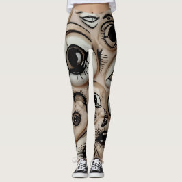 Leggings Surreal Creepy Eyes Horror Weirdcore Melting Flesh
