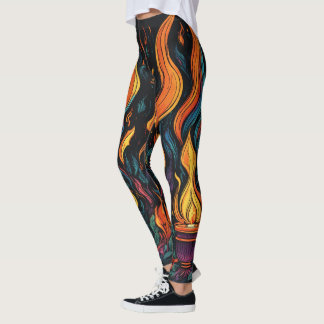 Leggings "Surreal Flame Vector Art - 4K Render para -
