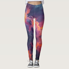 Leggings Surreal Glowing Sunset Clouds Reflected In Water