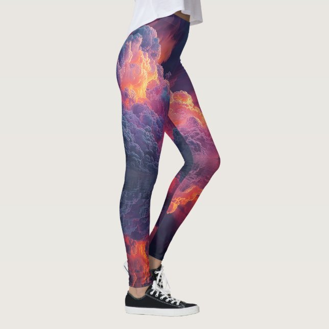 Leggings Surreal Glowing Sunset Clouds Reflected In Water (Derecha)