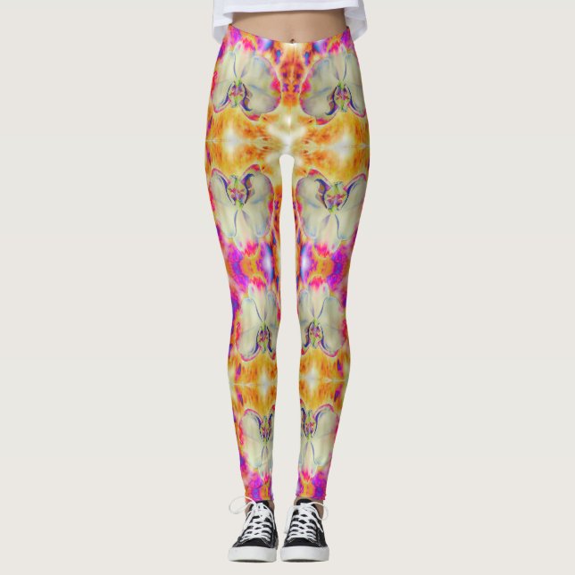 Leggings Surreal watercolor orchids (Anverso)