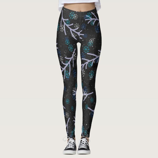 Leggings Sus cuatro estaciones – Patrón de invierno (Anverso)