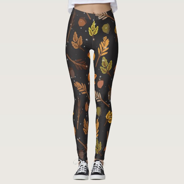 Leggings Sus cuatro estaciones - Patrón de otoño (Anverso)