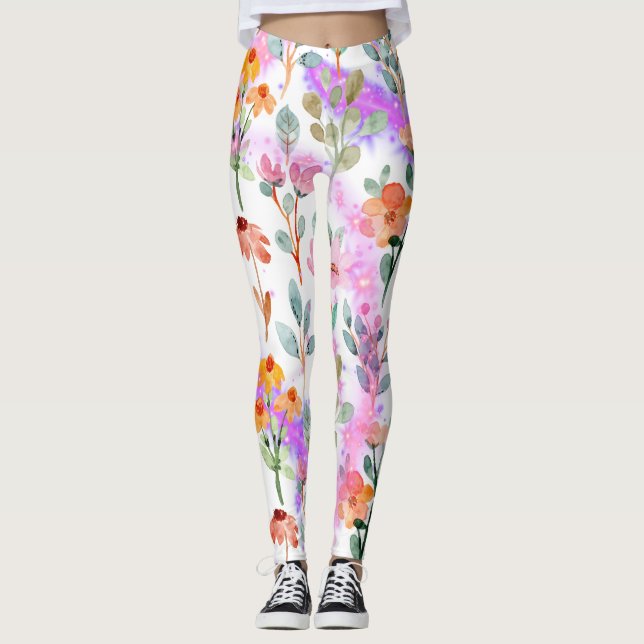 Leggings Sus Cuatro Estaciones – Patrón de Primavera (Anverso)