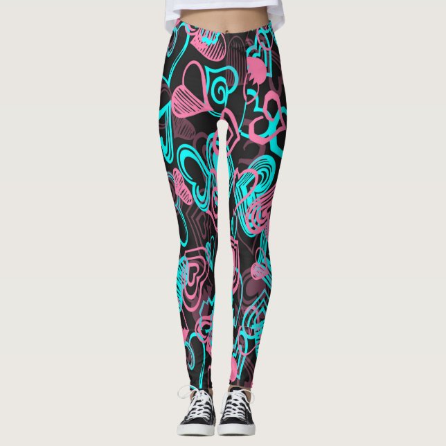 Leggings Sus piernas del corazón (Anverso)