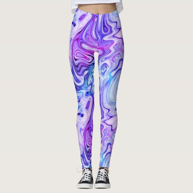 Leggings susurro fantasmal, mármol pastel: (Anverso)