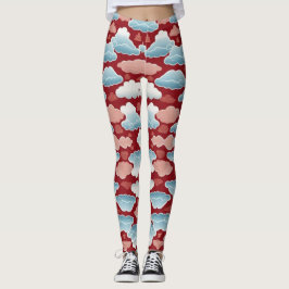 Leggings Susurros del cielo: Un patrón de nube chino