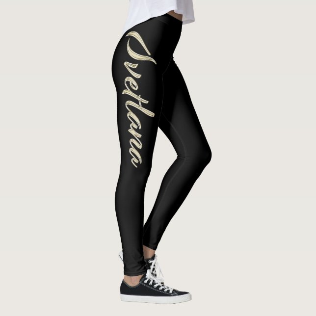 Leggings Svetlana white gold Handwriting Hose (Derecha)