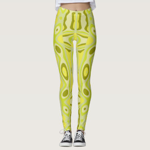 Leggings Swirl Lava - Verdes amarillos