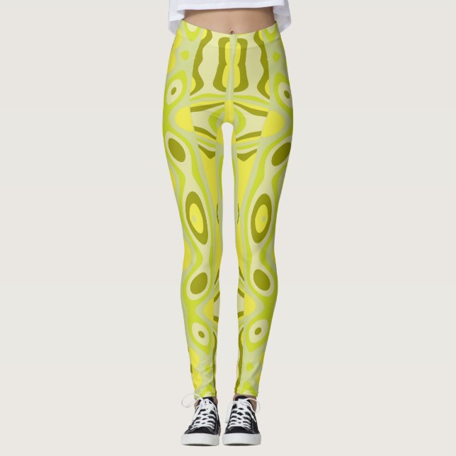 Leggings Swirl Lava - Verdes amarillos (Anverso)